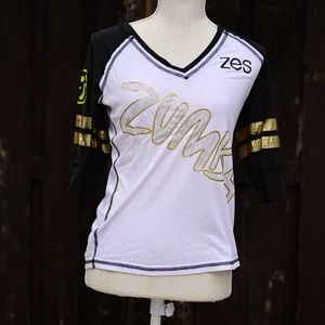 Zumba three-quarter length baseball tee